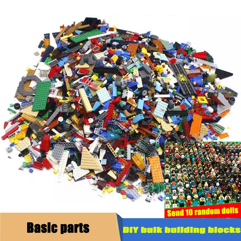 Basic Parts and High-Tech Mixed Packaging Pieces Building Blocks Bulk Model DIY Creative Bricks Assembly Kids Educational Toys