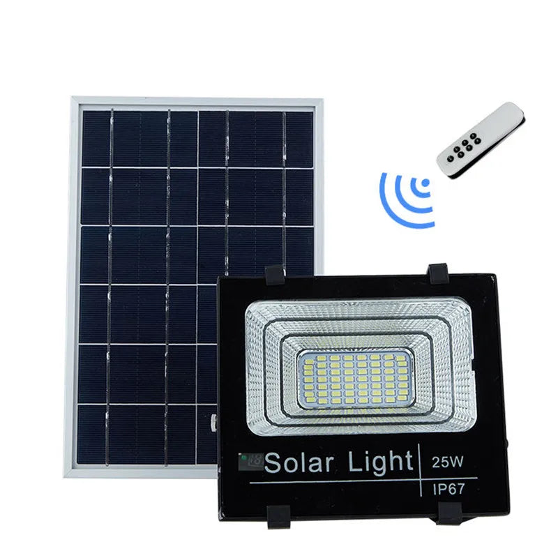 Solar wall light outdoor waterproof hanging high-light LED remote floodlight garden