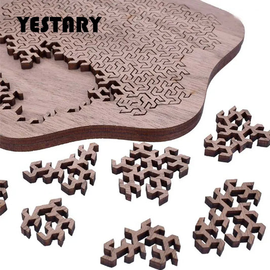 YESTARY Wooden Puzzle Toys IQ Jigsaw Puzzle Toy Brain Tease Ten Level Difficulty Tangram Board Games Toy For Adults Cildren Gift