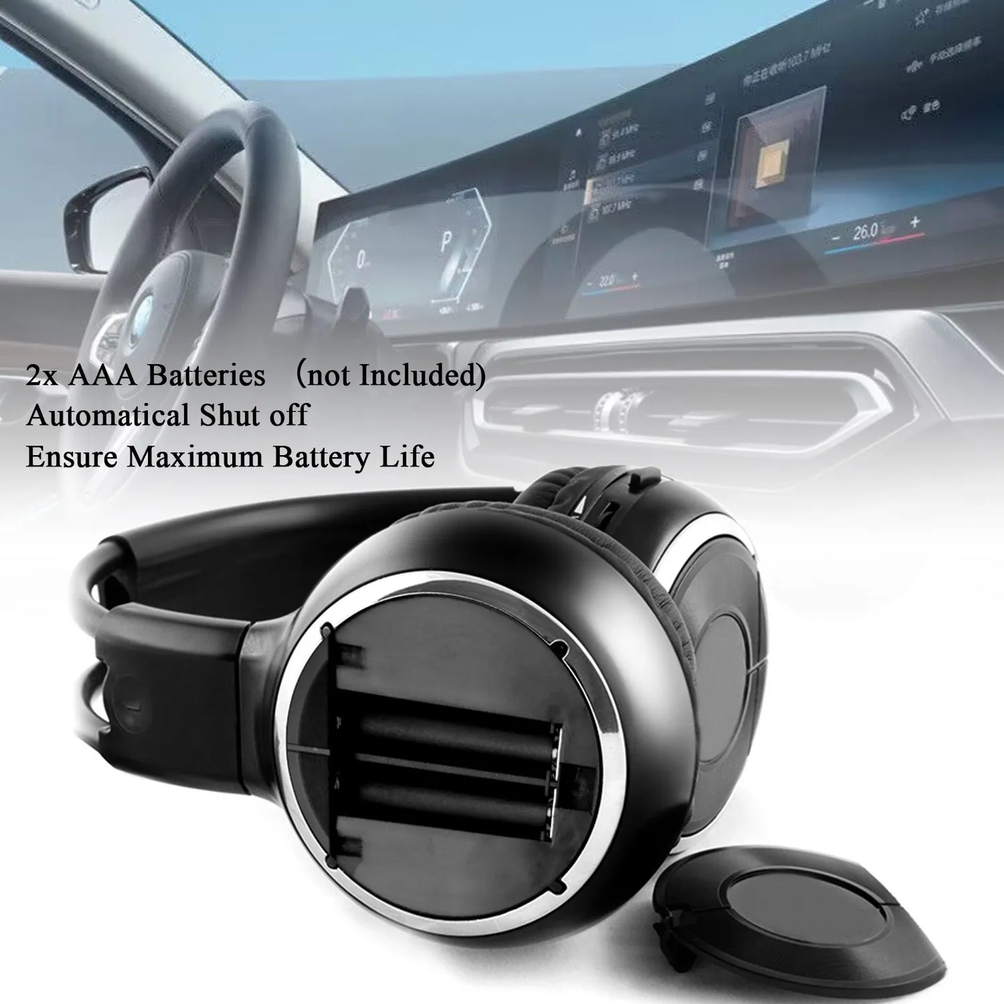 Infrared Stereo Headset  IR headphone Roof Dvd or Headrest Dvd Player Two Channels for Car and TV use