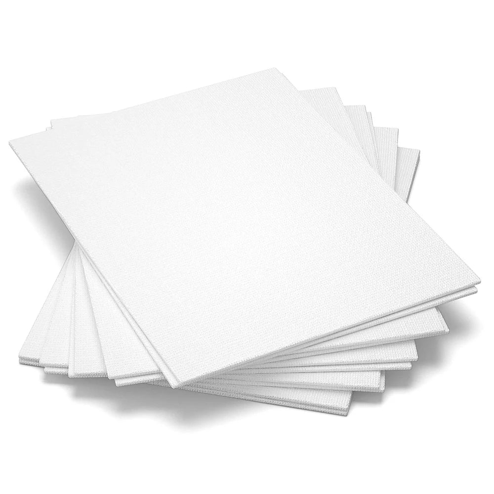 6pcs Canvas Panels, Gesso Primed White Blank Canvas for Painting -  Cotton Art Supplies Canvas Board for Acrylic Paints