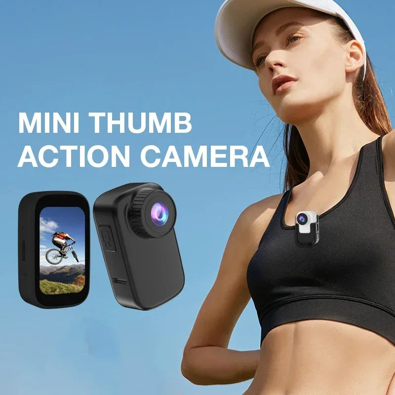 Action Camera Vlog logger with WIFI Thumb Magnetic Back Clip Anti-shake Pocket Camera 4K HD Video Driving Recorder Sports Camera