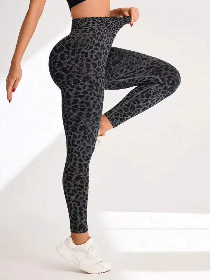 High Waist Sports Leggings Women Seamless Leopard Yoga Pants Sexy Hip Lift Trainning Fitness Outdoor Sports Tights for Women