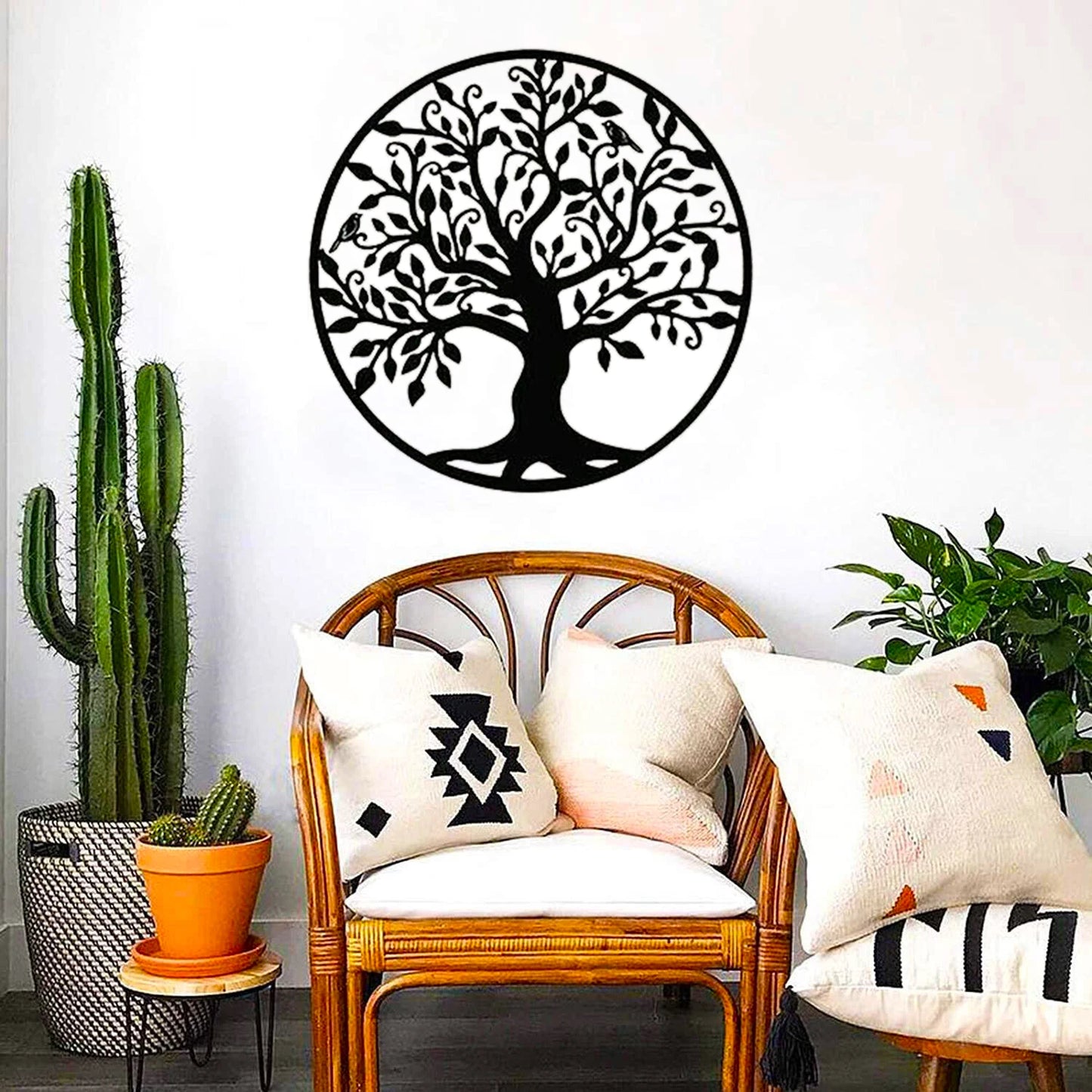 Metal Home Wall Art-Tree of Life Cozinha Decor Family Decoración Hogar Hanging Bedroom Living Room Bathroom Accessories Decor