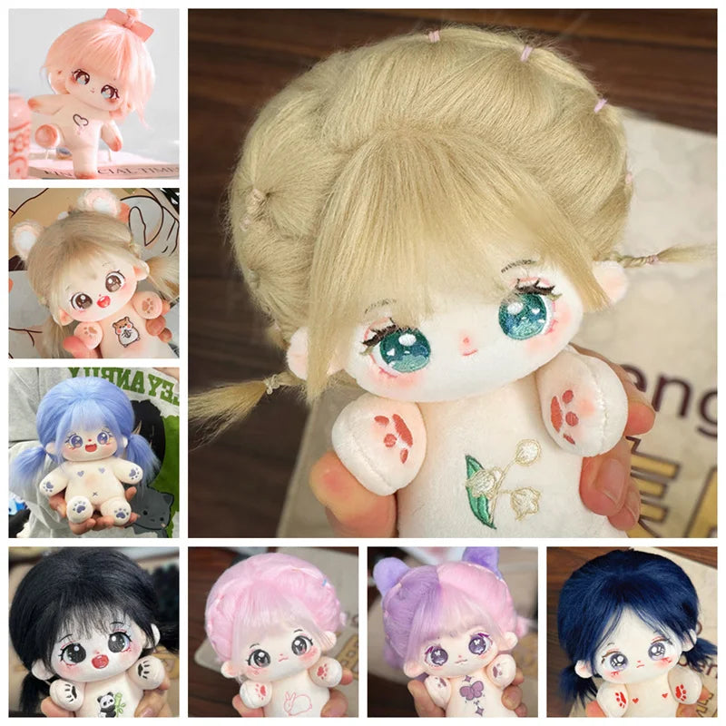 Kawaii Plush Cotton Doll Idol Stuffed Super Star Figure Dolls Cute Fat Body Cherry Blossoms Girl Doll Can Change Clothes Gift