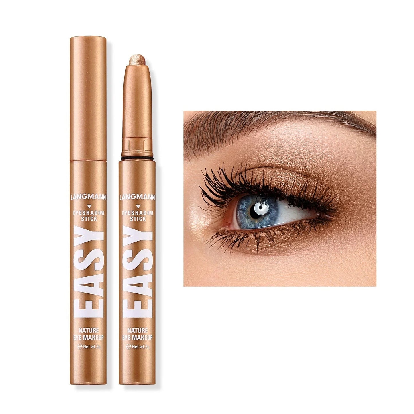 12 Colors Pearly Eyeshadow Stick Waterproof Glitter Matte Nude Eye Shadow Pencil High Pigmented Shimmer Eyeshadow Makeup Tool