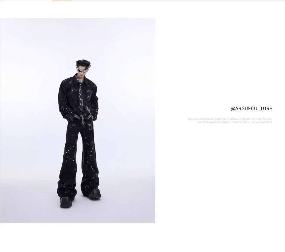 American Spring and Autumn Street Men and Women Trendy Personalized New Straight Jeans Couple Loose Retro Washed Casual Pants