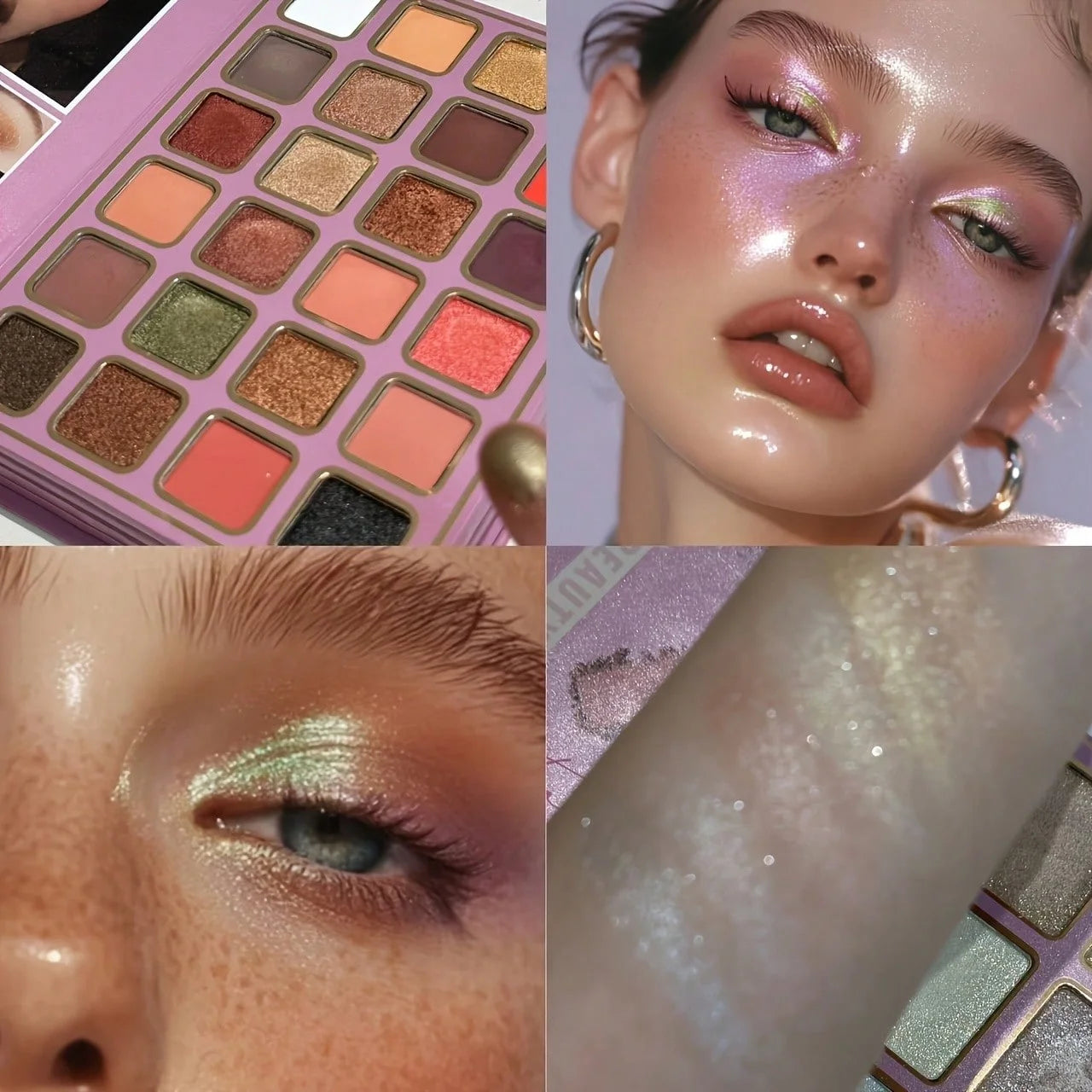 78-Color Multifunctional Makeup Palette and Brush Set, Matte, Pearlescent, Glitter, Highlighter, Contouring, Blush, Eyeshadow, Lip Gloss Combination Palette, Cosmetics, Makeup Tools, Makeup Book, Cosmetics Set, Daily Use, Chr