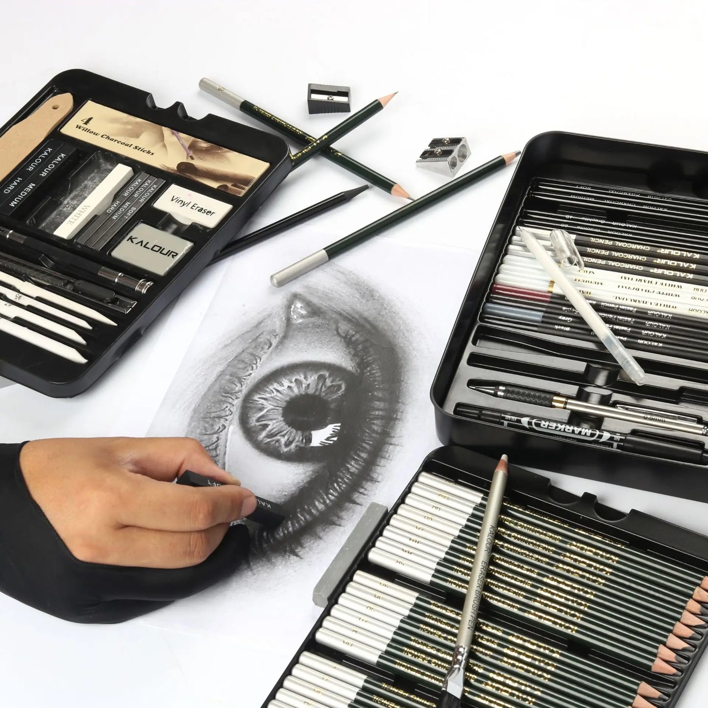 70/60/54/35 pcs Art Painting Set Professional Artists Charcoal Pencil Adult Art Sketching Tools Painting Drawing Tin Box Art Kit