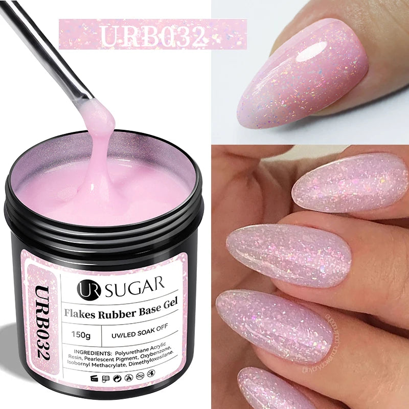 UR SUGAR 150g Building Nail Gel 18 Colors Nail Extension Gel Kit Nude Pink Clear Hard Constructed Gel Nail Strengthener Manicure