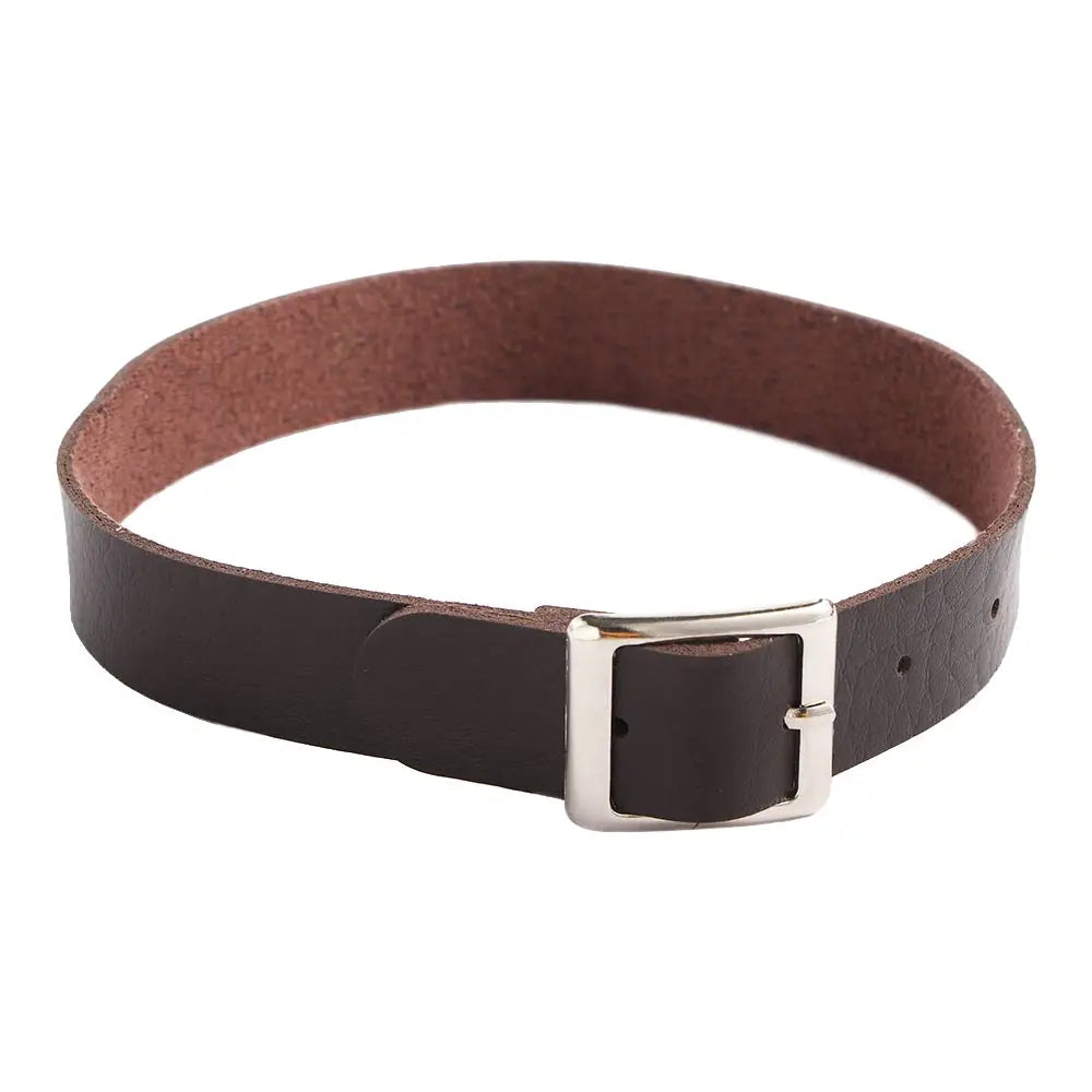 Fashion Gothic Punk Collar Necklace PU Leather Choker Necklace Buckle Collar