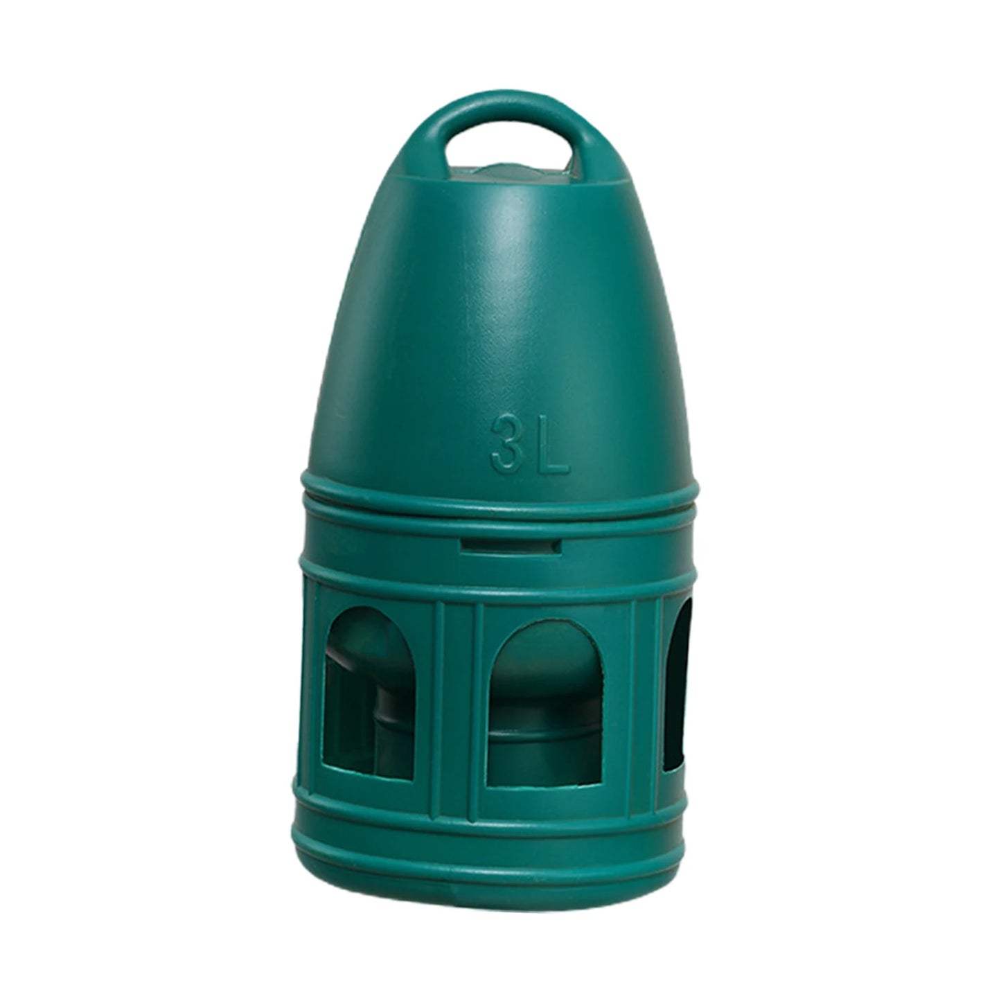 Bird Water Drinker with Hanging Handle Green 3L Large Capacity Water Pot Container for Parakeet Chicken Dove Feeder