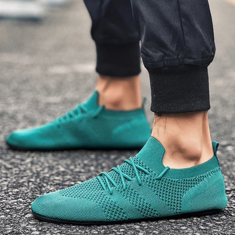 YRZL Summer Men Casual Shoes Lightweight Outdoor Male Walking Shoes Hot Sale Anti-slip Man's Mesh Sneakers Slip on Flats Shoes