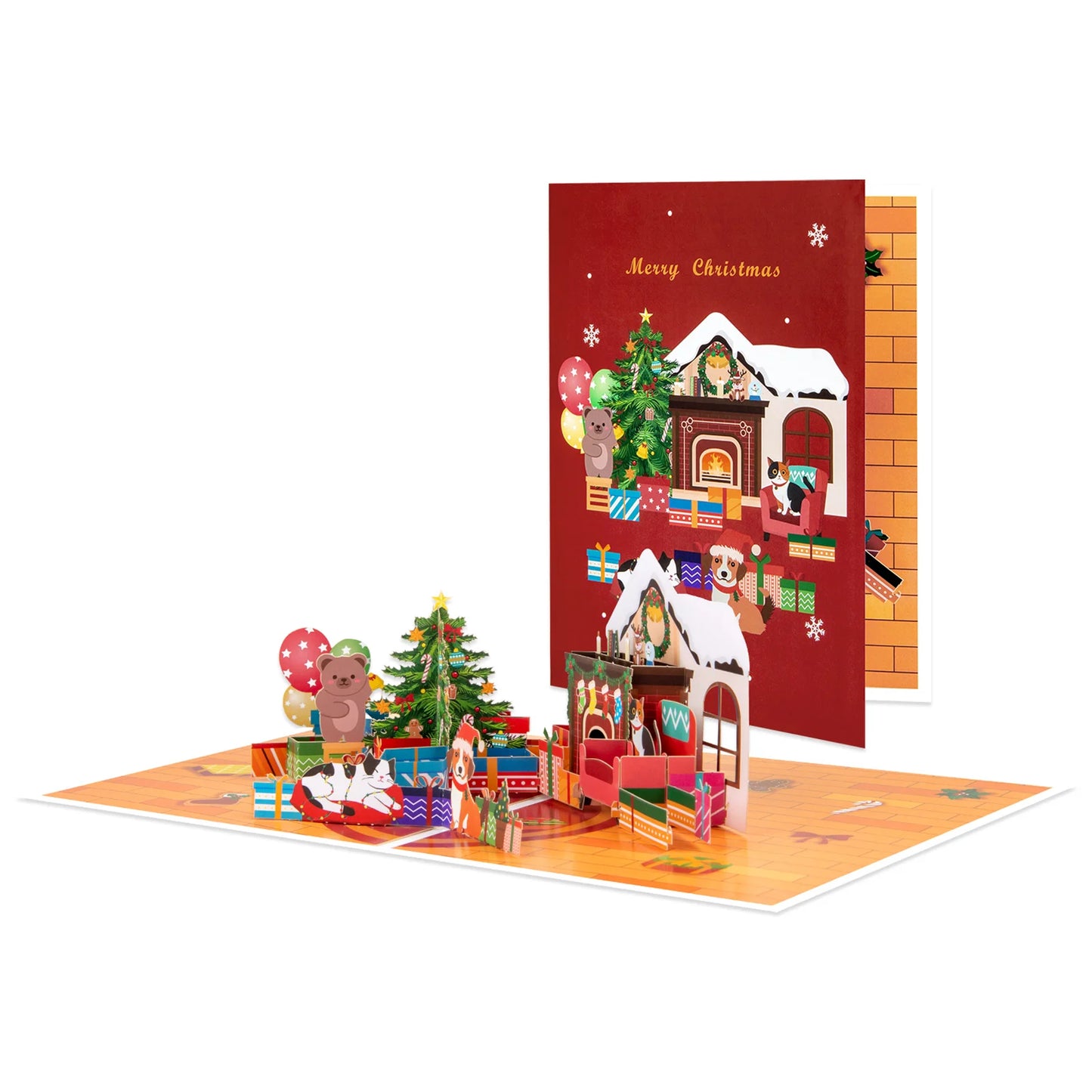 Pop Up Christmas Card, 3D Holidays Greeting Cards, New Year Card