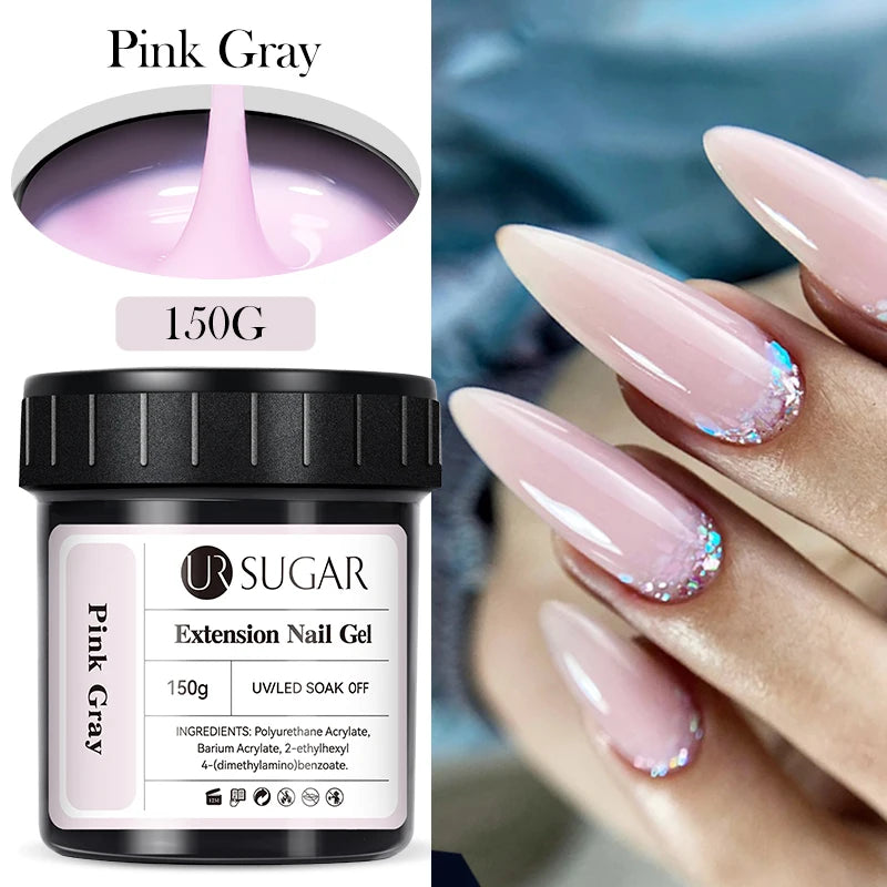 UR SUGAR 150g Extension French Acrylic Gel Soak Off UV LED Camouflage Color Hard Gel Jelly Fast Dry Nail Building Extend Gum Gel