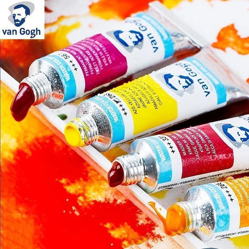 Van Gogh Original Watercolor Paint 10ml Tube Art Supplies Painting Artist Brilliant Transparent Colors College Grade Lightfast