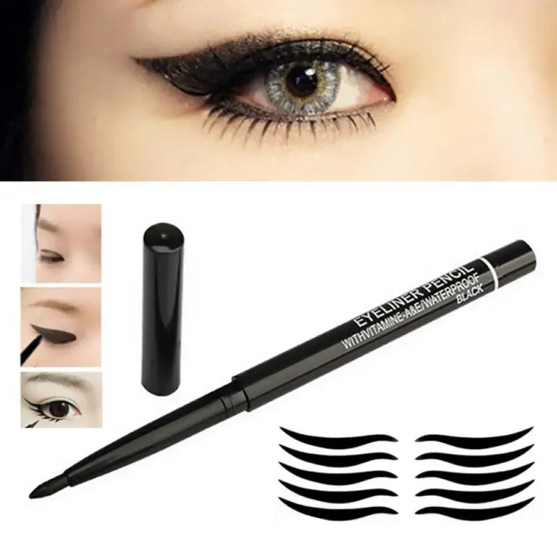 1/3pcs Women's Makeup Rotary Retractable Eyeliner Pencil Waterproof Black Brown Eye Liner Pen