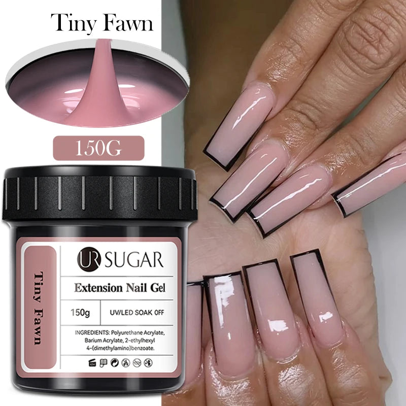 UR SUGAR 150g Building Nail Gel 18 Colors Nail Extension Gel Kit Nude Pink Clear Hard Constructed Gel Nail Strengthener Manicure