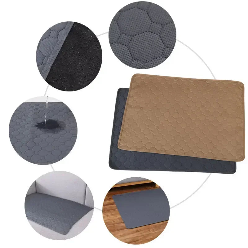 Pet Urine Mat，Waterproof Reusable Training Pad，Dog pet chang pad，Washable Dog Pet Diaper Mat Protect Diaper Mat Car Seat Cover