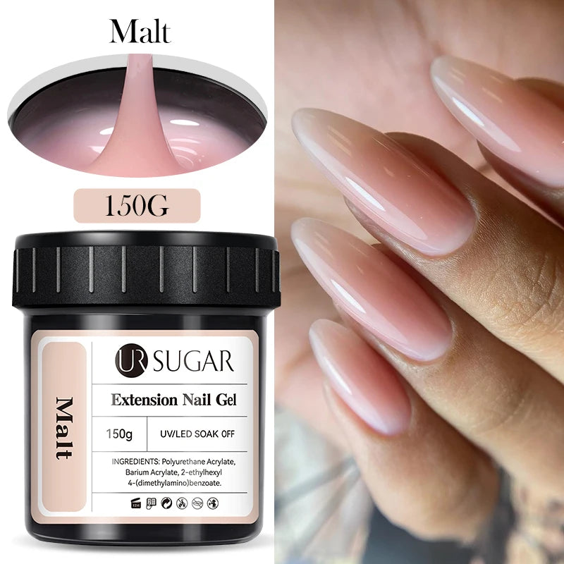 UR SUGAR 150g Extension French Acrylic Gel Soak Off UV LED Camouflage Color Hard Gel Jelly Fast Dry Nail Building Extend Gum Gel