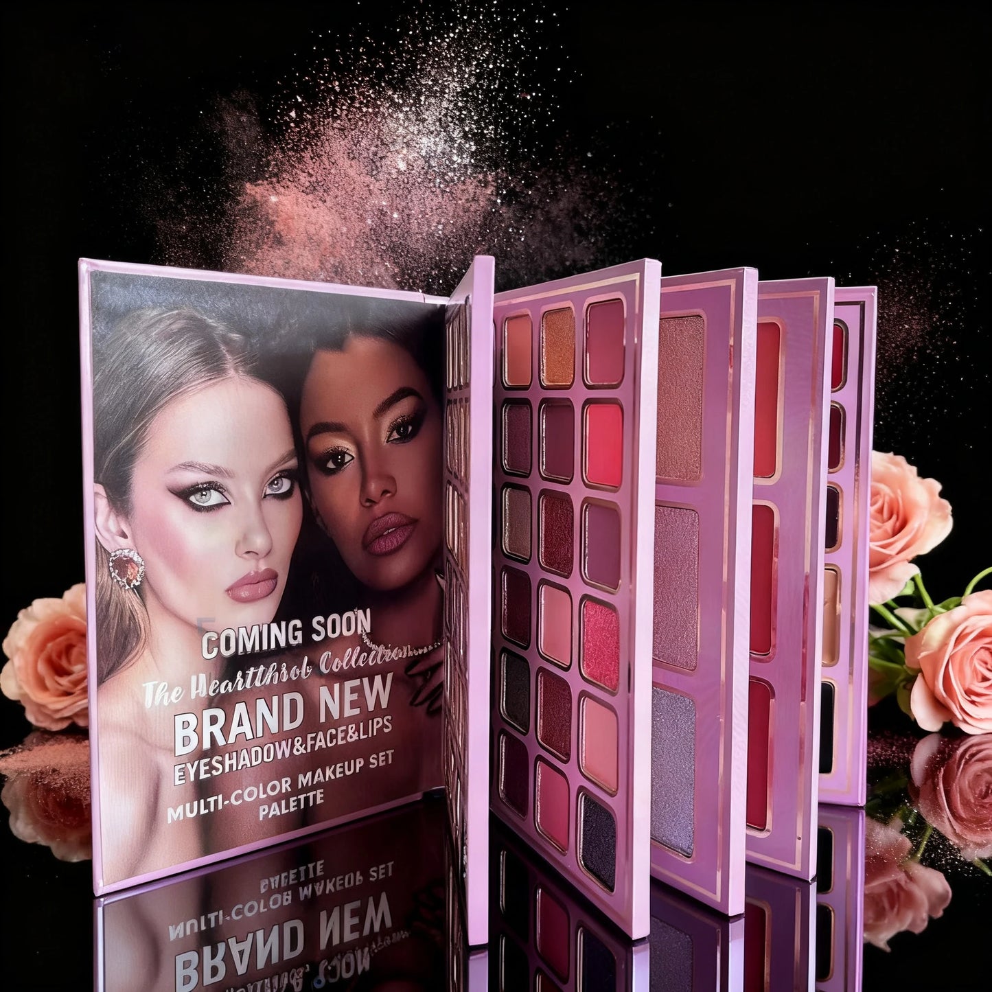 78-Color Multifunctional Makeup Palette and Brush Set, Matte, Pearlescent, Glitter, Highlighter, Contouring, Blush, Eyeshadow, Lip Gloss Combination Palette, Cosmetics, Makeup Tools, Makeup Book, Cosmetics Set, Daily Use, Chr