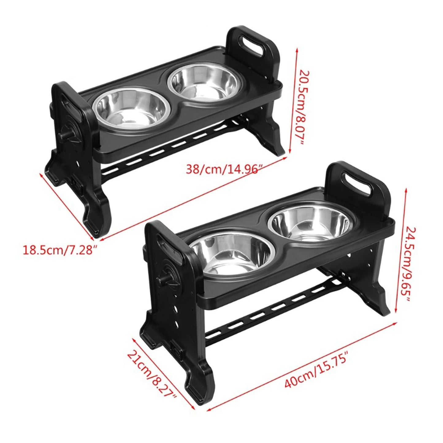 Anti-Slip Elevated Dog Bowls Raised Pet Feeder for Small Medium Large Dogs Elevated Dog Bowl Dog Cat Food Water Feeder Dish