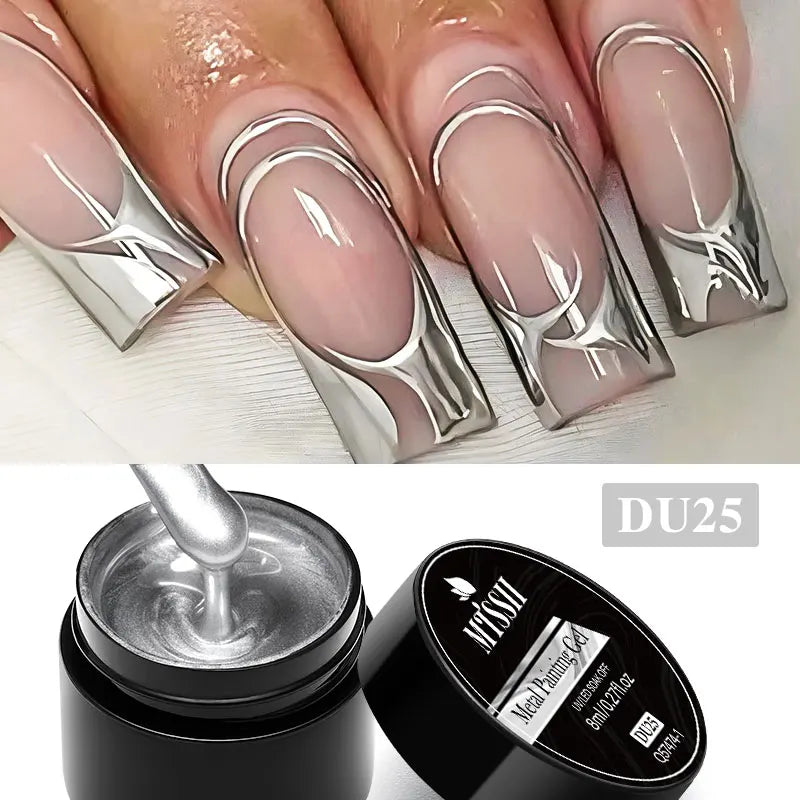 Mtssii 8ml Clear Non Stick Hand Solid Extension Nail Gel Polish 3D Carving Flower Nail Art Building UV Gel Acrylic Varnish