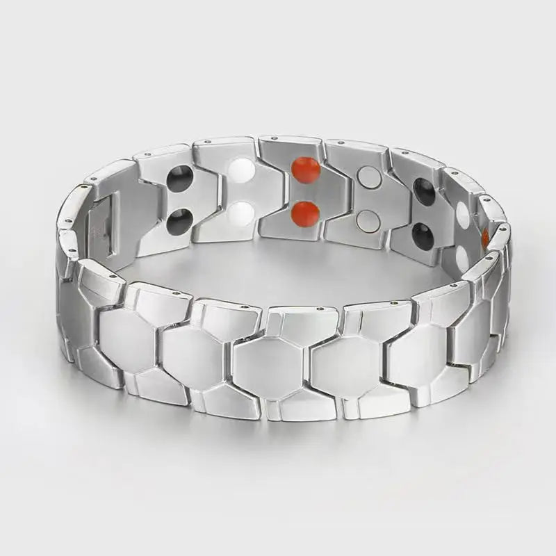 Hot Sale 4000 Gauss Stainless Steel Slimming Magnetic Therapy Bracelet for Men 4 IN 1 Health Care Energy Jewelry Charm Bracelet