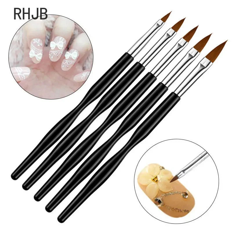 New 2025 Multiple nail art nail brush Design Tip Drawing Carving Dotting Nail Pen Builder Flat Liner Acrylic Gel Polish Manicure