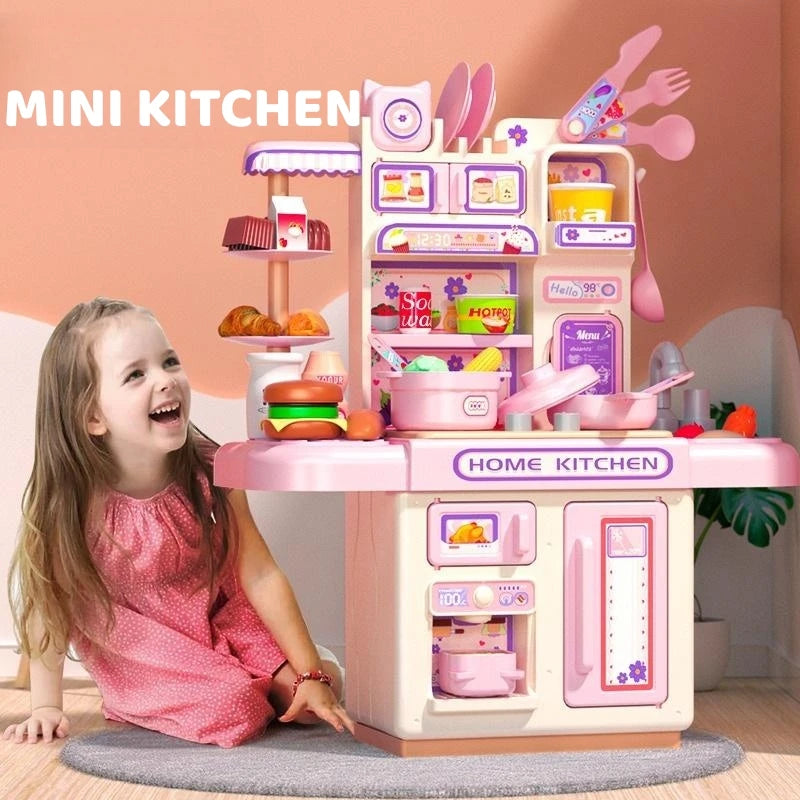 36cm Play House Kitchen Toy Set Puzzle Interaction Love Hands-on Training Mini Baby Simulation Girl Cooking Boy Gifts