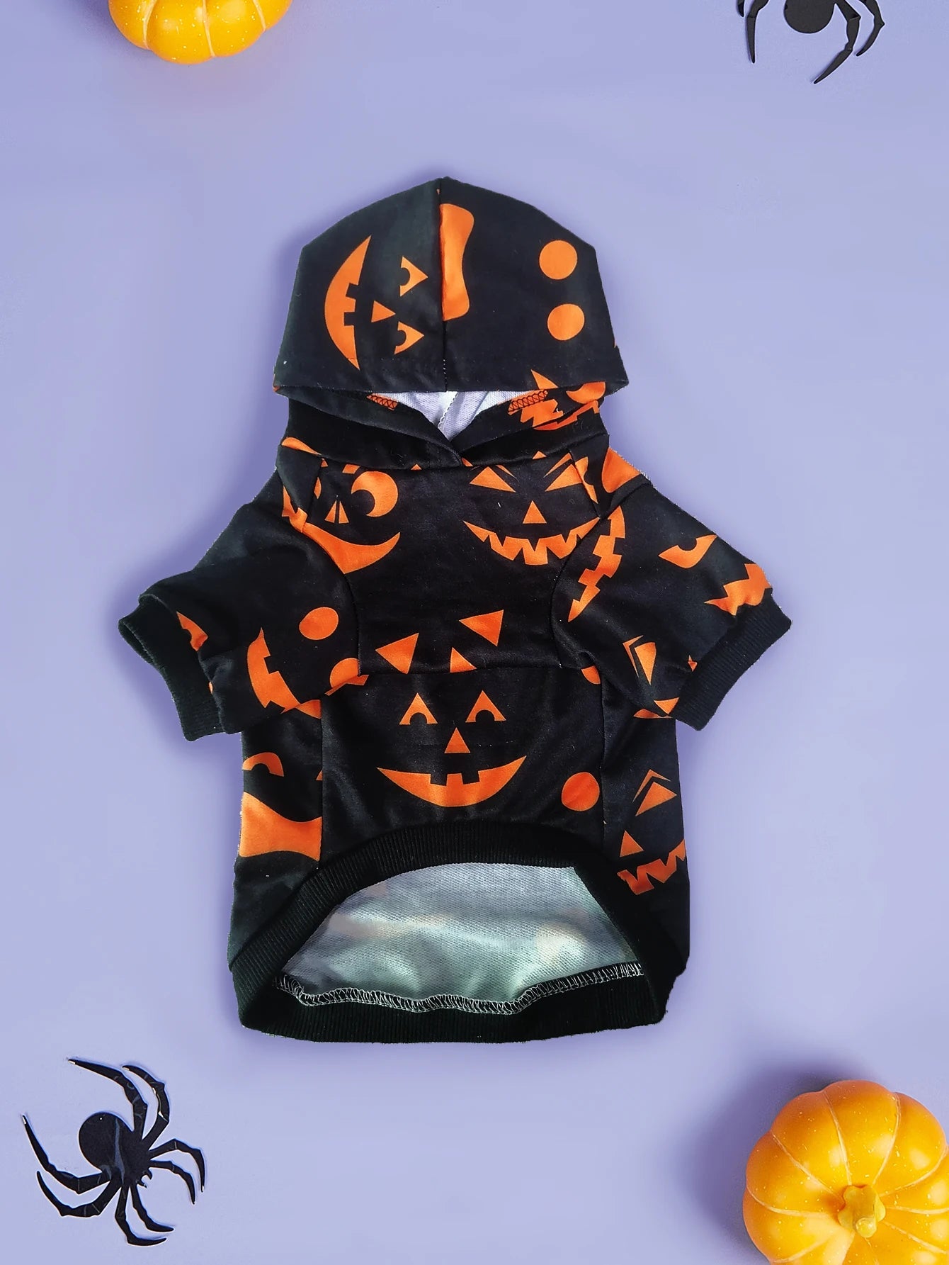 Halloween Pets Hooded Winter Warm Dog Sweatshirt Costume Pumpkin Puppy Hoodies Lightweight Doggies Clothes Apparel