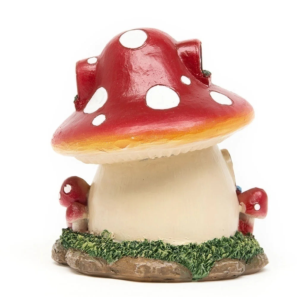 Cute 8.5cm*10cm Mushroom House Miniature Resin Ornament Fairy Garden Flower Potted Plant Craft Home Decor