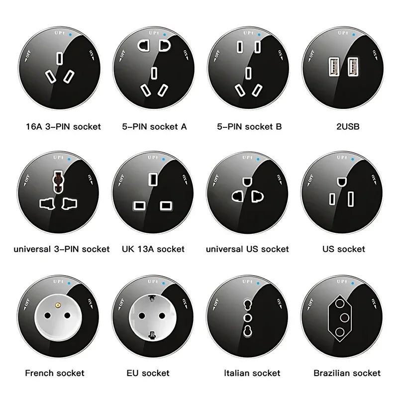 Electric Extension Sockets,Power Track Socket,Concealed Hidden Wall Tabletop Kitchen Outlet,UK EU US Standard USB Wall Outlets