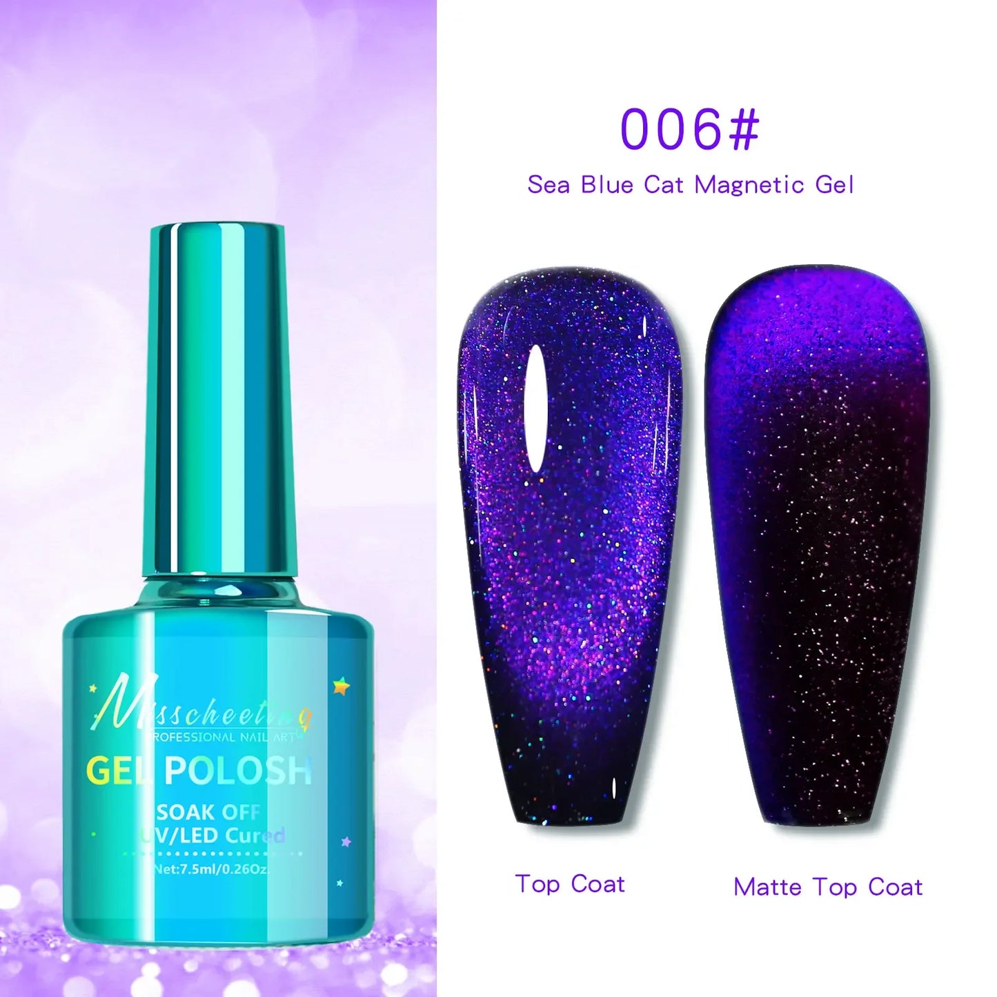 7.5ml Magnetic Laser 12D Cat Eyes Effect UV Nails Gel Polish Varnish Glitter Starry Nail Art Soak Off Keygel Hybrid Lacquer Gel