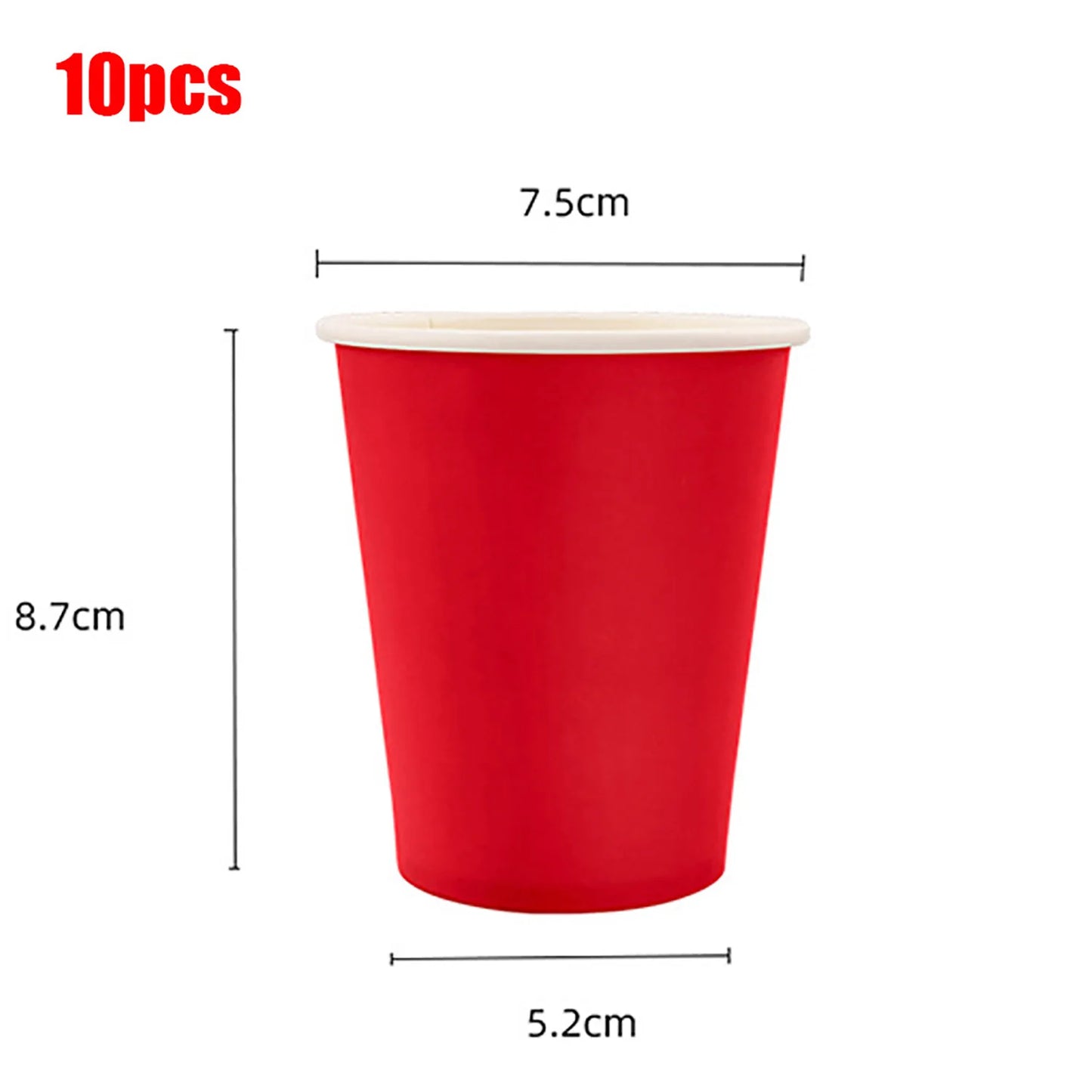 Pure Red Disposable Tableware Paper Cup Paper Plate Table Cloth Knife Fork Spoon Kids Aldult Baby Shower Party Favors Supplies