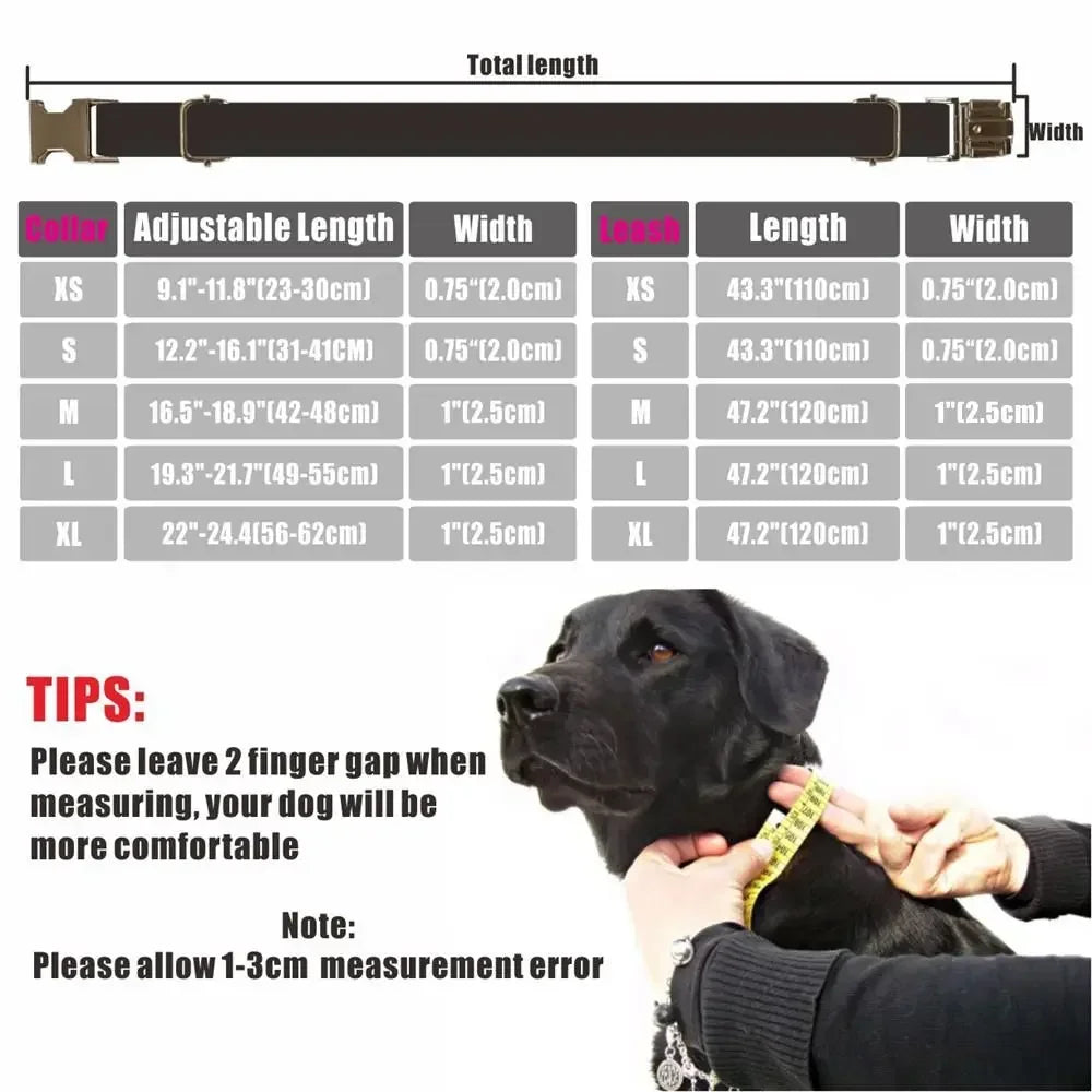 Personalized Ask to PetDog Collar Customized Pet Collar Free Engraving ID Nameplate Tag Basic Puppy Collars, Doggie Leash