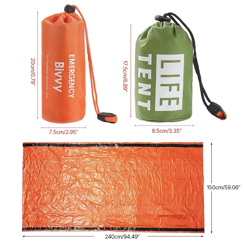 Wind proof Fireproof Lightweight Bugout For Camping Hiking Reflective Outdoor Survival Emergency Shelter Waterproof Tent