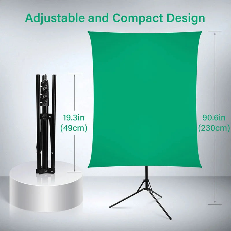 Photo Background Stand Kit with Muslin Chromakey,Green Screen Backdrop with Stand for Photography for YouTube Game Streaming