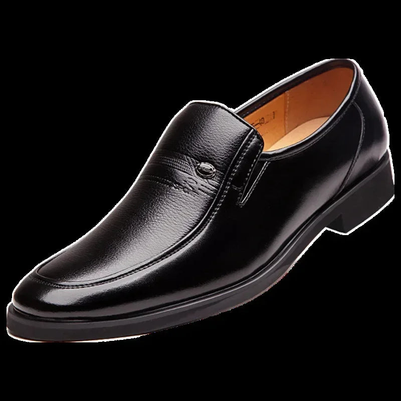 Leather Men Formal Shoes Luxury Brand 2023 Men's Loafers Dress Moccasins Breathable Slip on Black Driving Shoes Plus Size 38-44