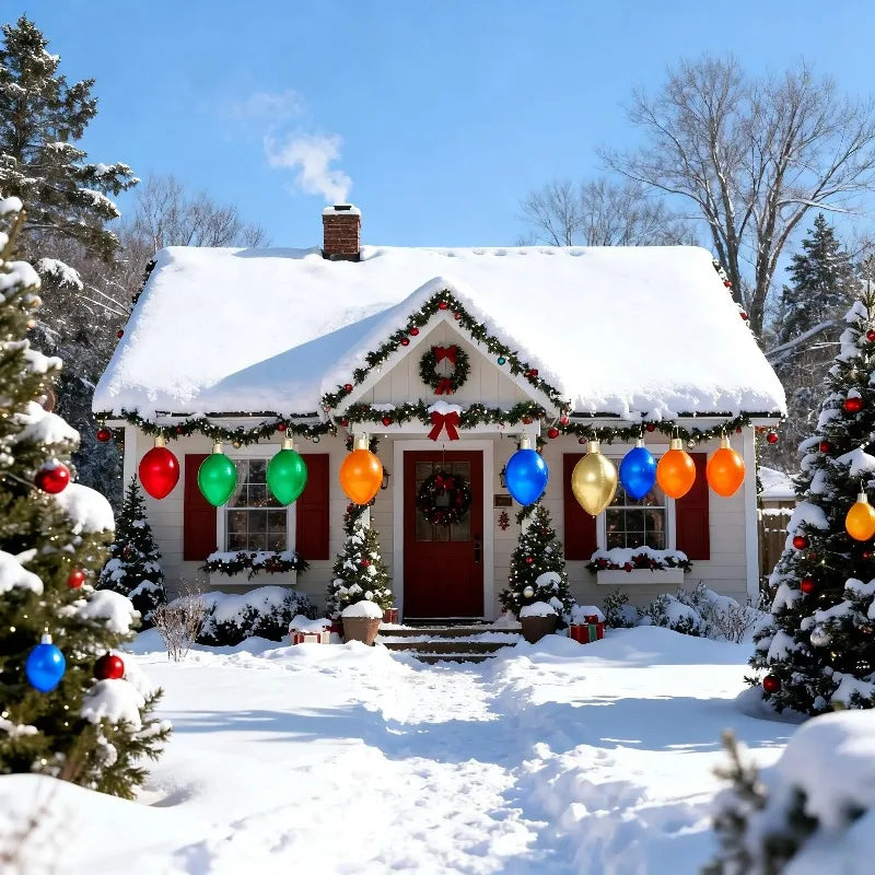 Emulational PVC Christmas Colored Lights Inflatable Ball, Colorful String Lights Inflatable Ball for parties、various festivals