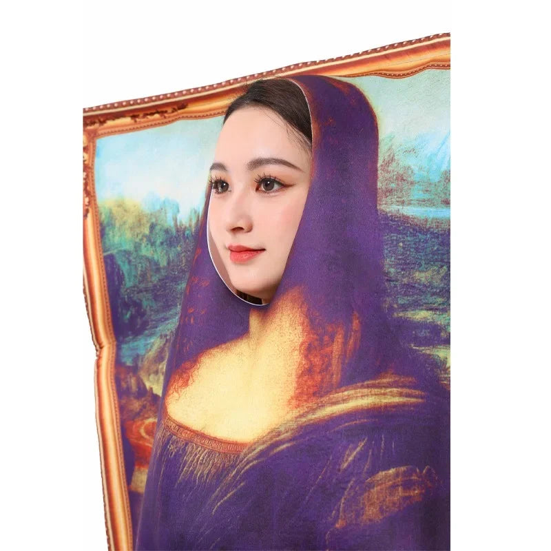 Hot Sale Halloween Mona Lisa COS Party Costume Funny And Funny Cartoon Mural Painting Costume Activity Performance Clothing