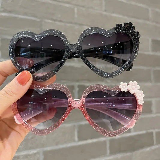 Girls Boys Cute Cartoon Flower Sunglasses Outdoor Sun Protection Children Lovely Vintage Glasses Protection Classic Kids Eyewear