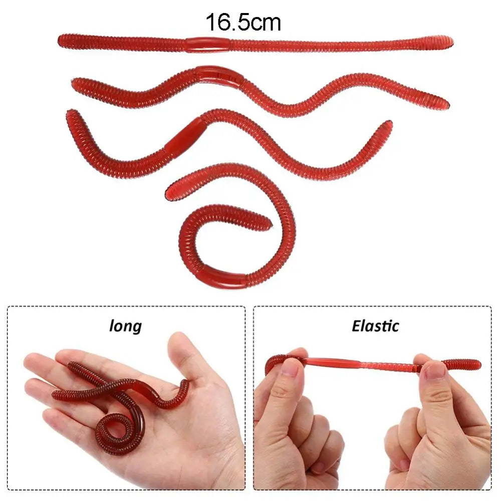 10Pcs Simulated Insects Earthworms Toy Soft Rubber Floor Dragons Props Halloween Party Props Maggots Prank Toys Children's Gift