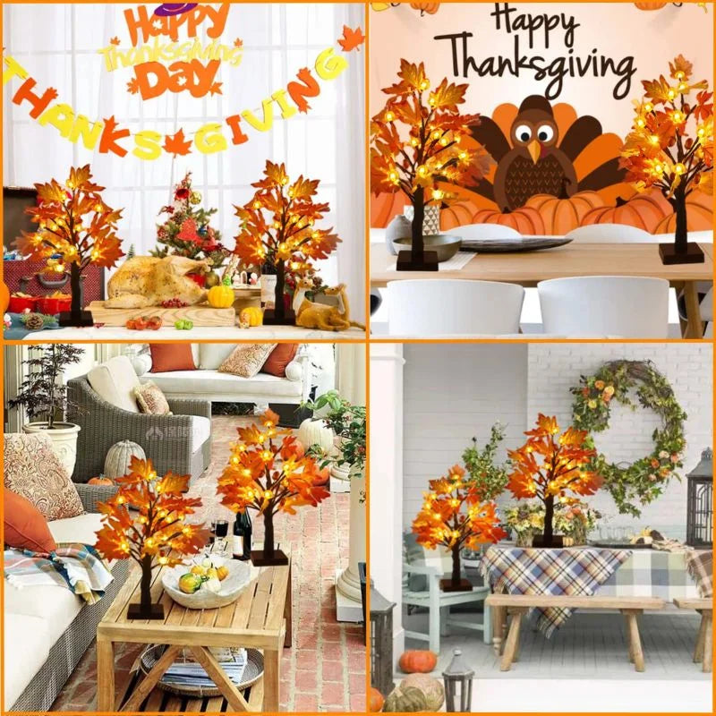 Halloween Led Tree Light Led Thanksgiving Maple Pumpkin Tree Lights Fall Maple Tree Glow Pumpkin Maple Tree Lights