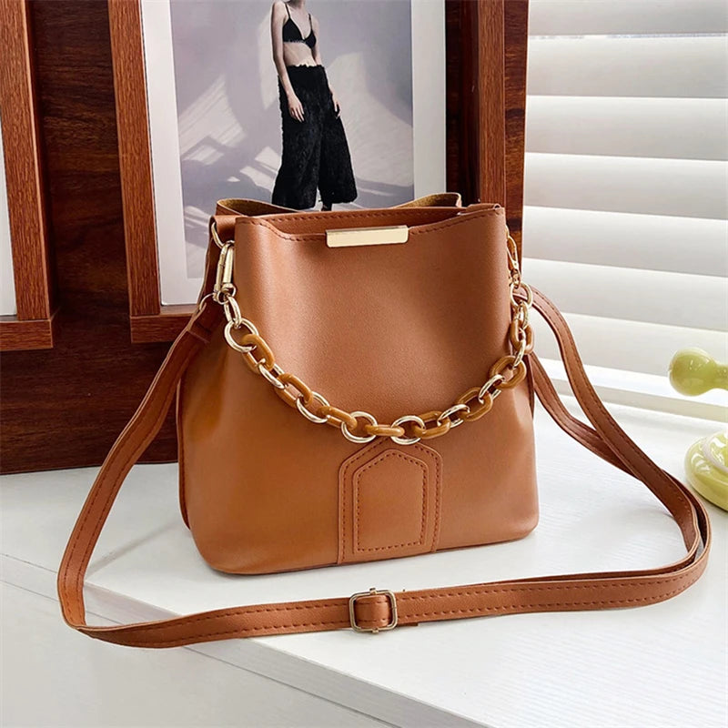 Women Shoulder Bag 2023 New Fashion Woman All-match Messenger Bag High Quality Exquisite Elegant Portable Bucket Bags