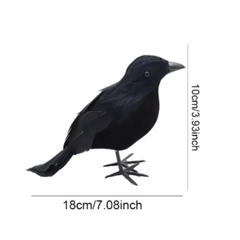 6/1Pcs Halloween Decoracion Simulation Black Crow Raven Bird Repellent Pest Control Pigeon Repellent Garden Outdoor Decoration