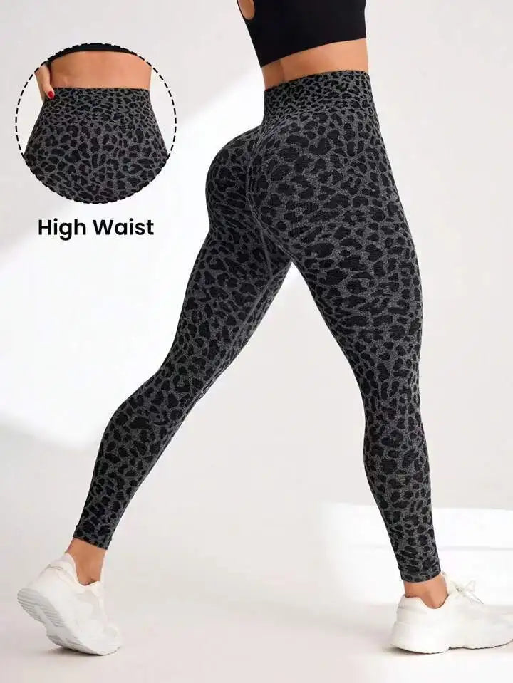 High Waist Sports Leggings Women Seamless Leopard Yoga Pants Sexy Hip Lift Trainning Fitness Outdoor Sports Tights for Women
