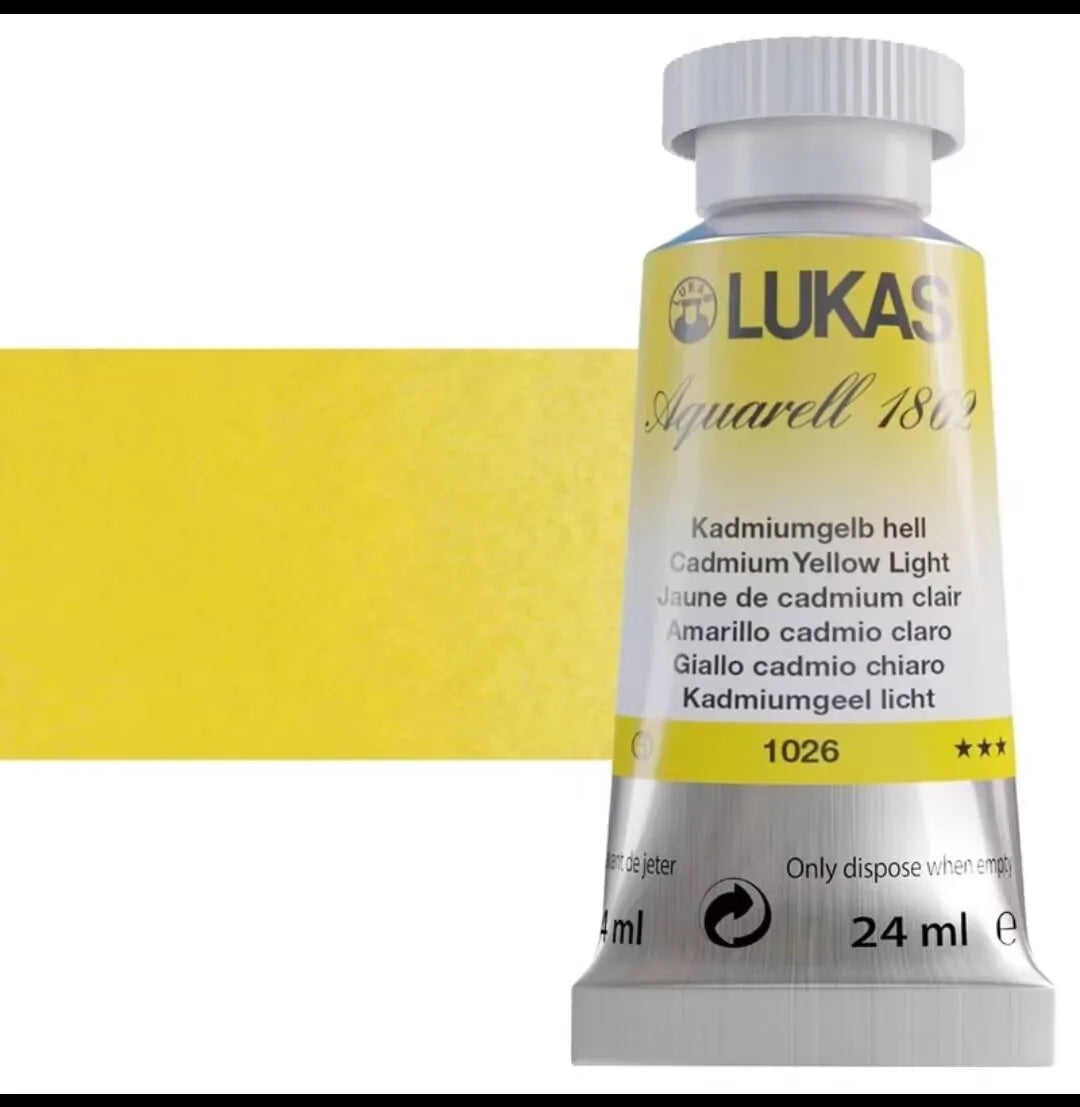 Germany imported LUKAS aquarelle 1862 artist watercolor paint 24ml 70 colors