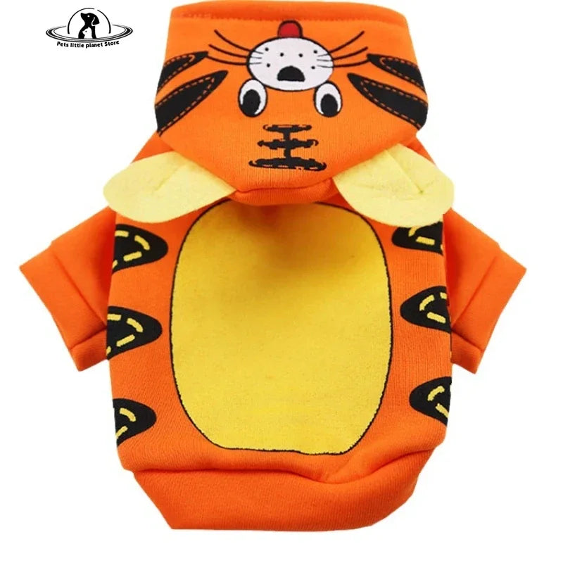 Pet Dog Hoodies Dog Clothes Adorable Warm Dog Sweaters Bear Ear Hat Pet Dog Clothes for Autumn And Winter Pet Dog Clothes