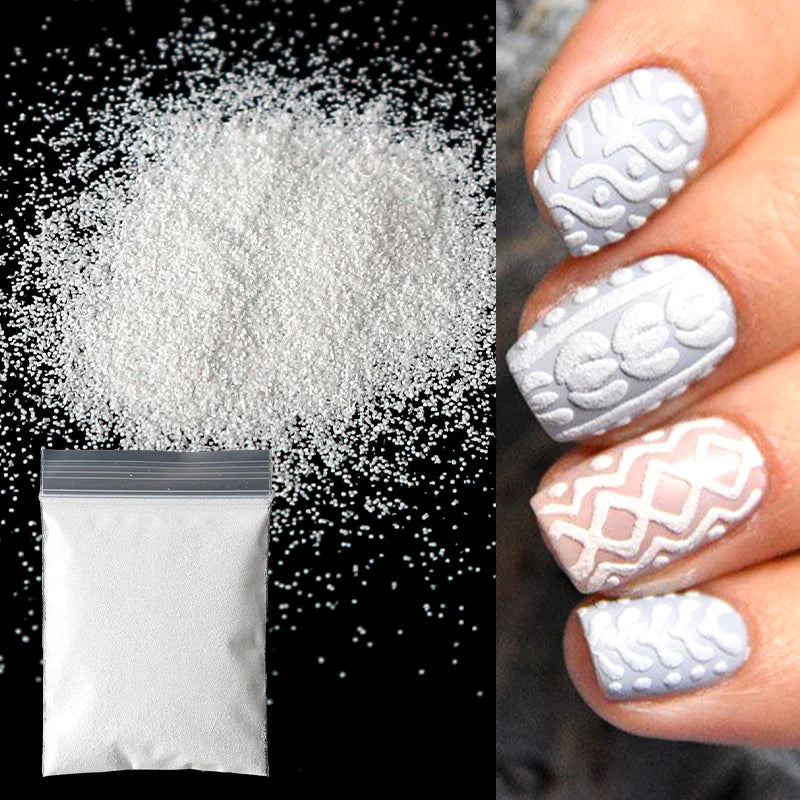 10g/bag Shining Sugar Nail Glitter Colorful Powder Candy Coat Effect White Black Pigment Dust Nails Art Decorations DIY Supplies